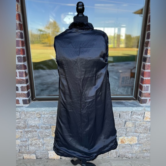 Stunning Midnight Black Persian Broadtail Lambswool Trench Coat Women’s XS/S - Picture 11 of 13